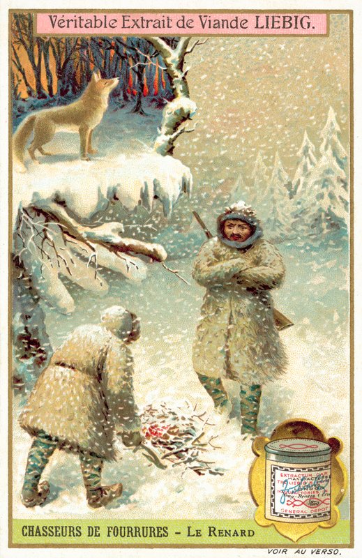Rævejægere (chromolitho) af European School