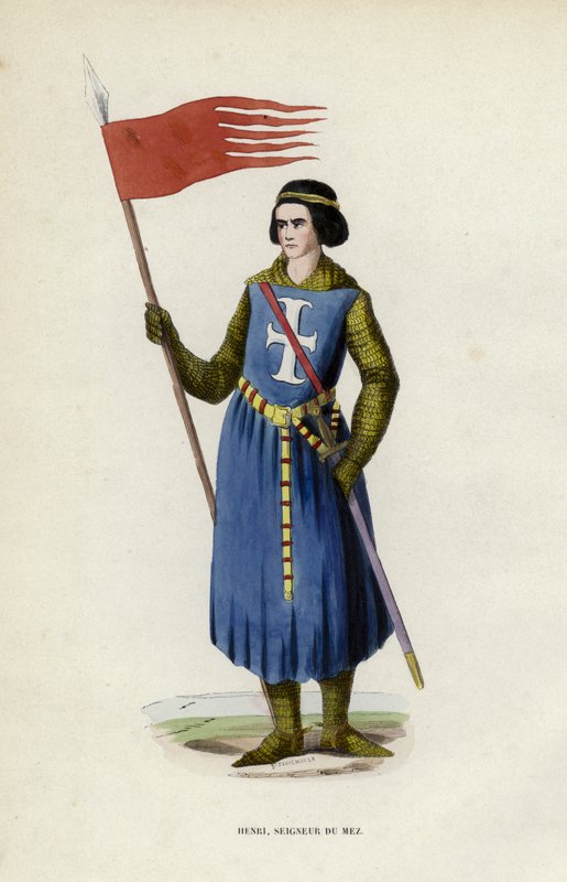 Henri, Lord Du Mez (farvet gravering) af European School