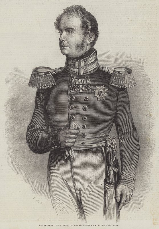 Hans Majestæt Kongen af Preussen (gravering) af European School