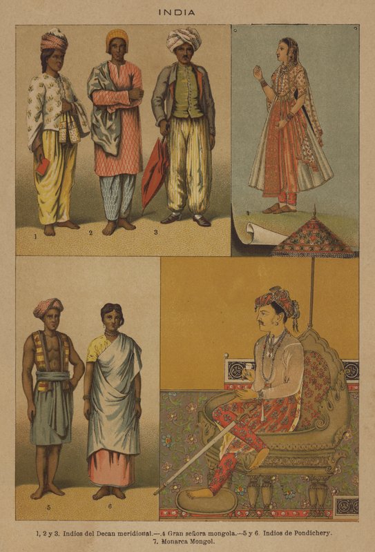 Indien (farve litho) af European School
