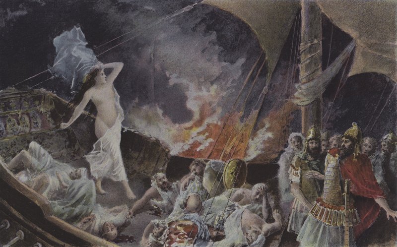 Irene (farve litho) af European School