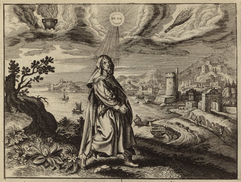 Jeremias beklager Jerusalems ruin (gravering) af European School