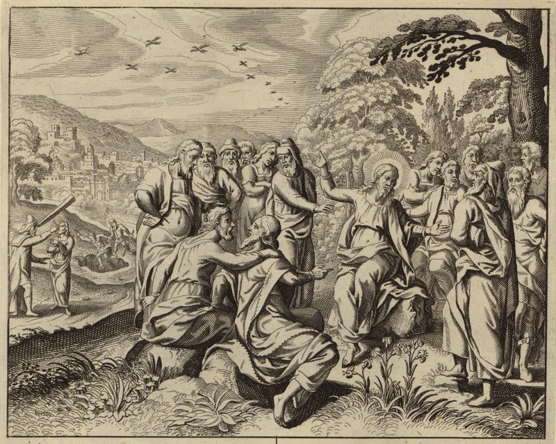 Jesus Kristus underviser om sabbatten (gravering) af European School