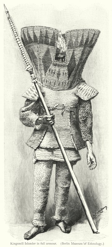 Kingsmill Islander i fuld rustning (gravering) af European School