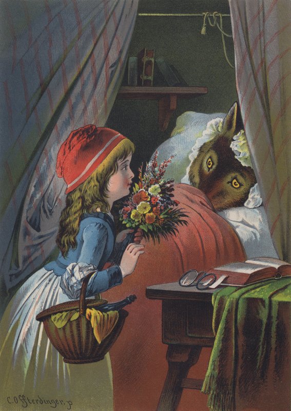 Rødhætte (farve litho) af European School