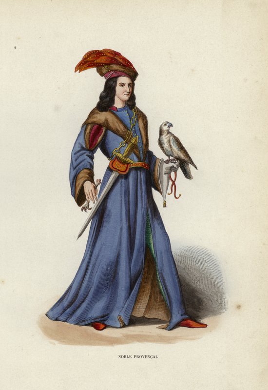 Noble Provencal (farvet gravering) af European School