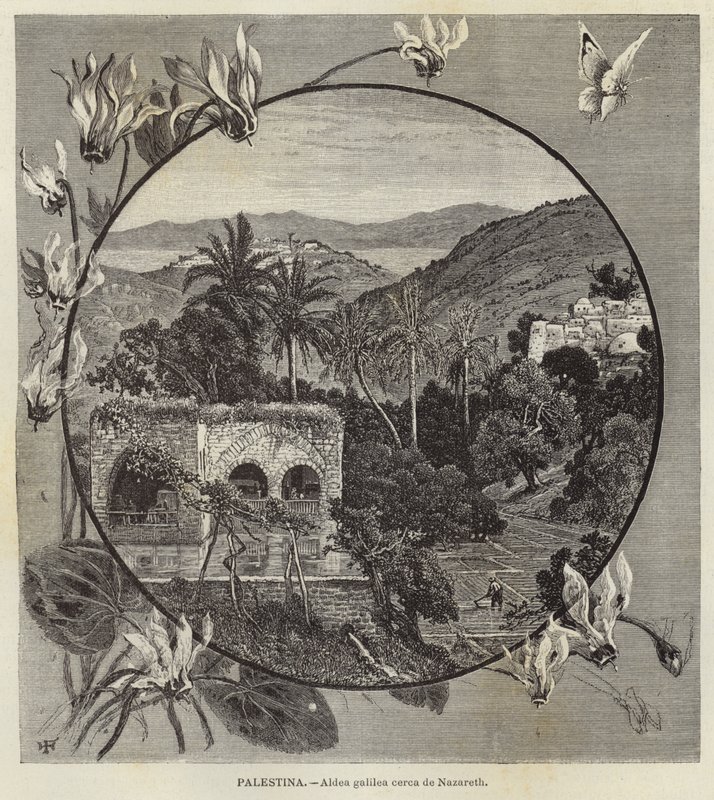 Palæstina, galilæisk landsby nær Nazareth af European School