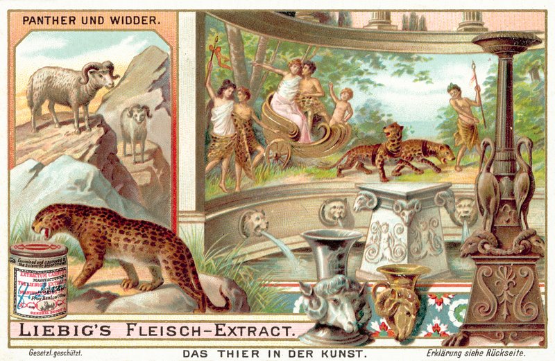 Pantere og væddere (chromolitho) af European School