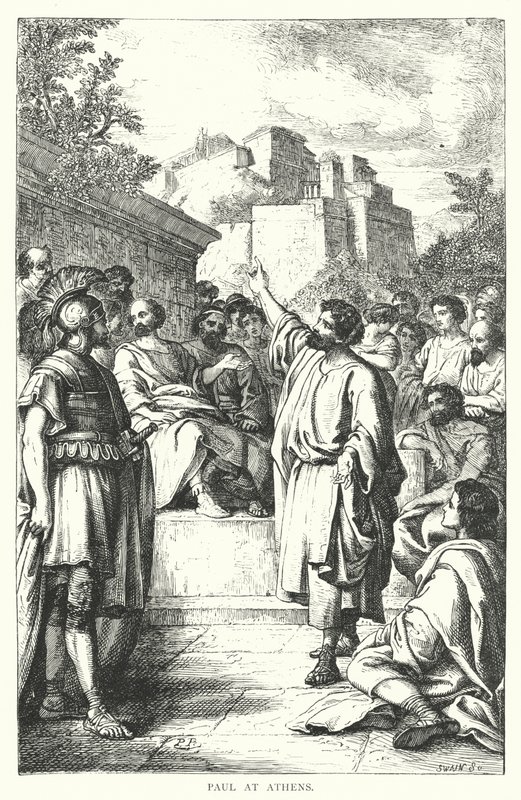 Paul i Athen (gravering) af European School