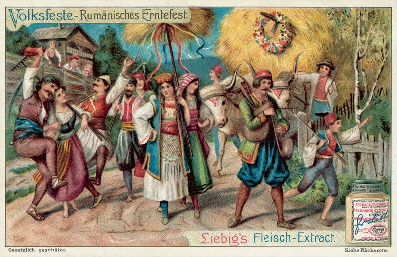 Pinsefest i Rumænien (chromolitho) af European School