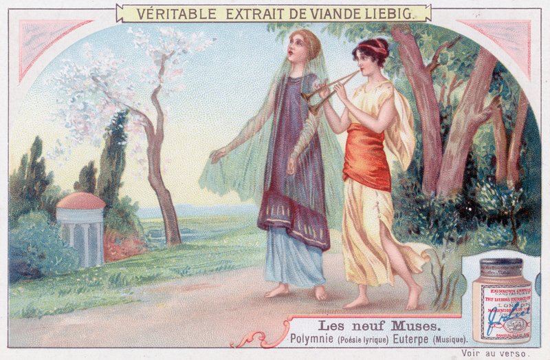 Polyhymnia (lyrisk poesi) og Euterpe (musik) af European School