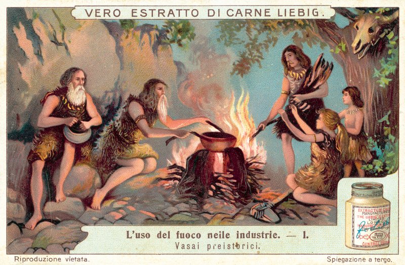 Forhistoriske keramikere (chromolitho) af European School