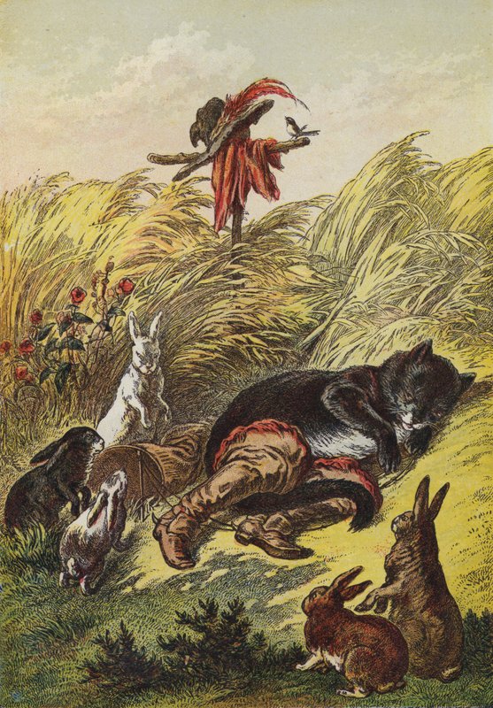 Puss In Boots (farve litho) af European School