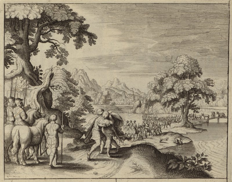 Forsoning mellem Jakob og Esau (stik) af European School