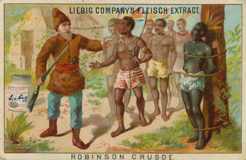 Robinson Crusoe: Capture of a Native af European School