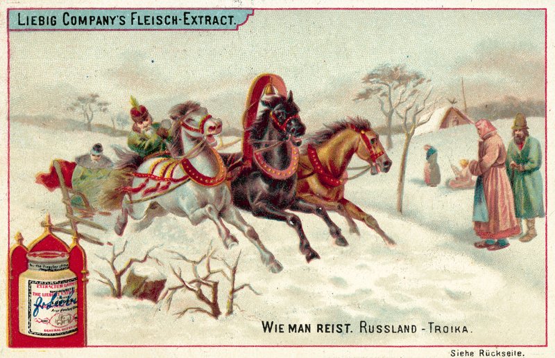 Russisk trojka (chromolitho) af European School