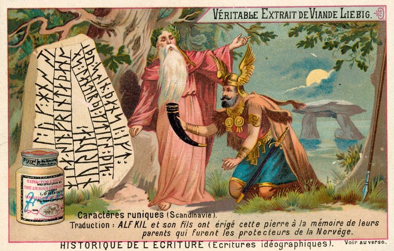 Skandinaviske runer (chromolitho) af European School