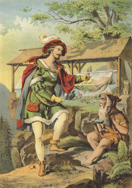 Snehvide (farve litho) af European School