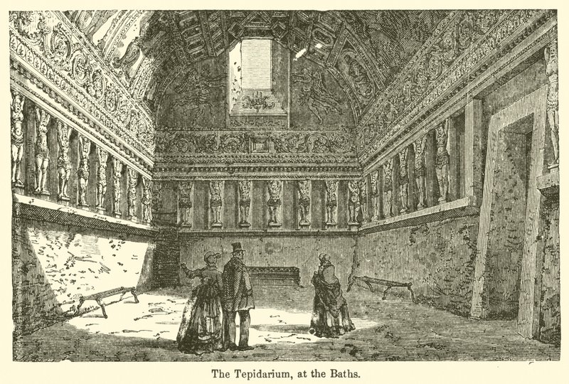 Tepidarium ved badene (gravering) af European School