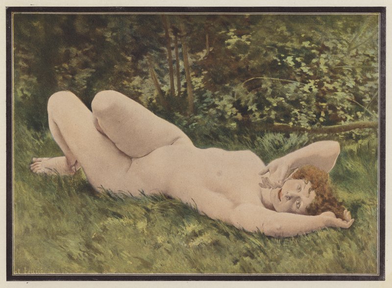 Siestaen (farve litho) af European School