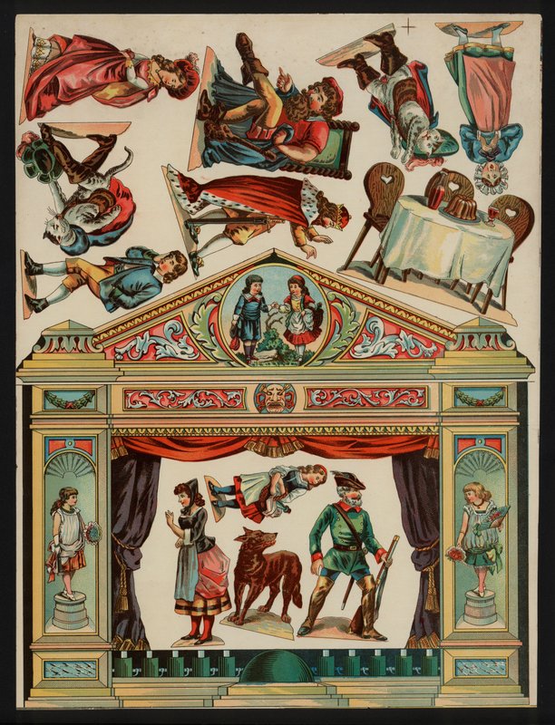 Teater (farve litho) af European School