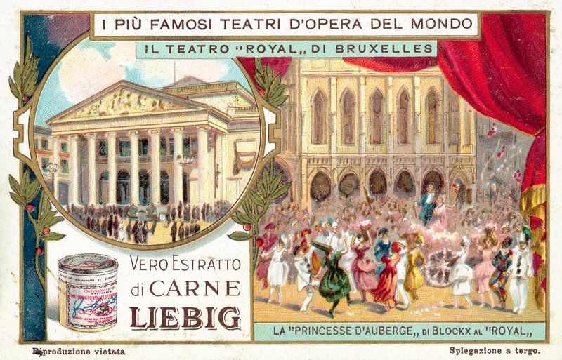 Theatre Royal de la Monnaie, Bruxelles (chromolitho) af European School