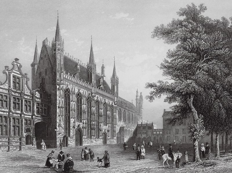 Rådhuset, Brügge (kobberstik) af European School
