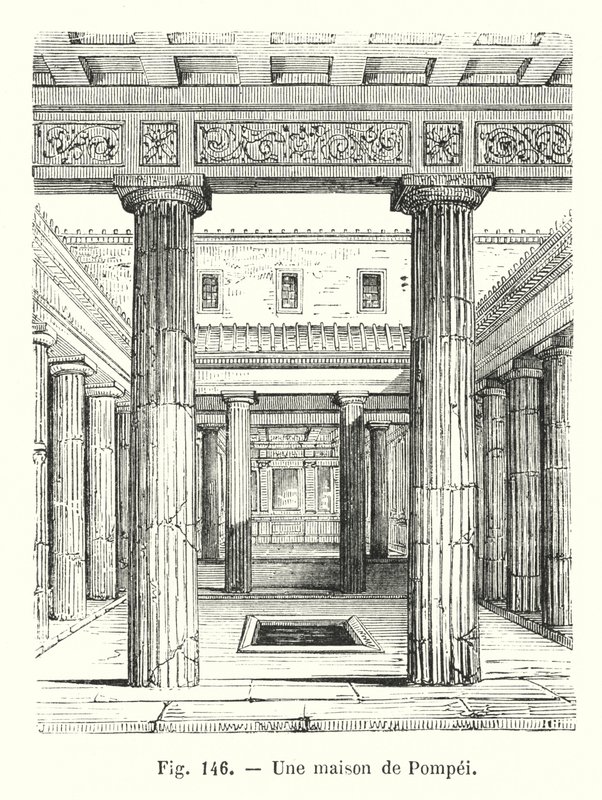 Et hus i Pompeji (gravering) af European School