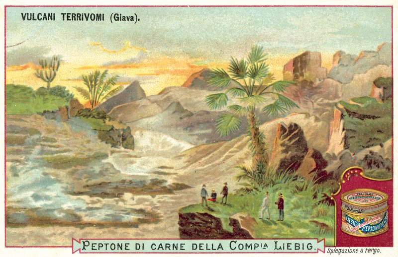 Vulkaner i Java, Indonesien (chromolitho) af European School