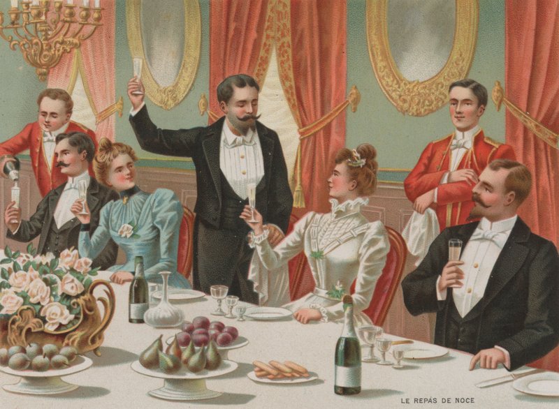 Bryllupsmåltid (chromolitho) af European School