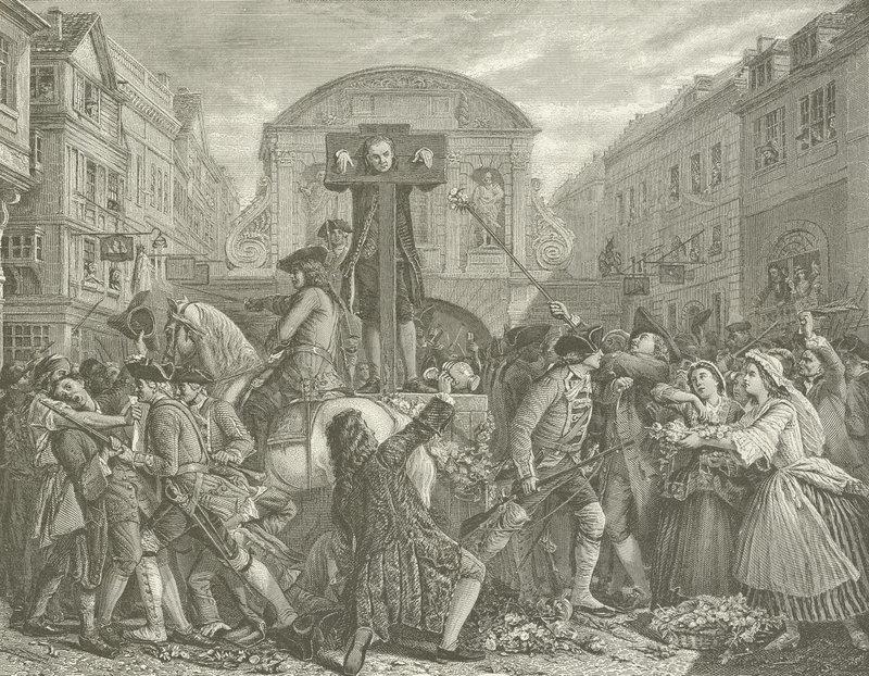 Daniel Defoe i søjlen, 1703 af Eyre Crowe