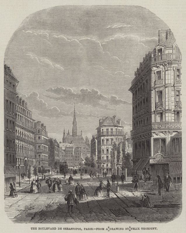 Boulevard de Sevastopol, Paris af Felix Thorigny