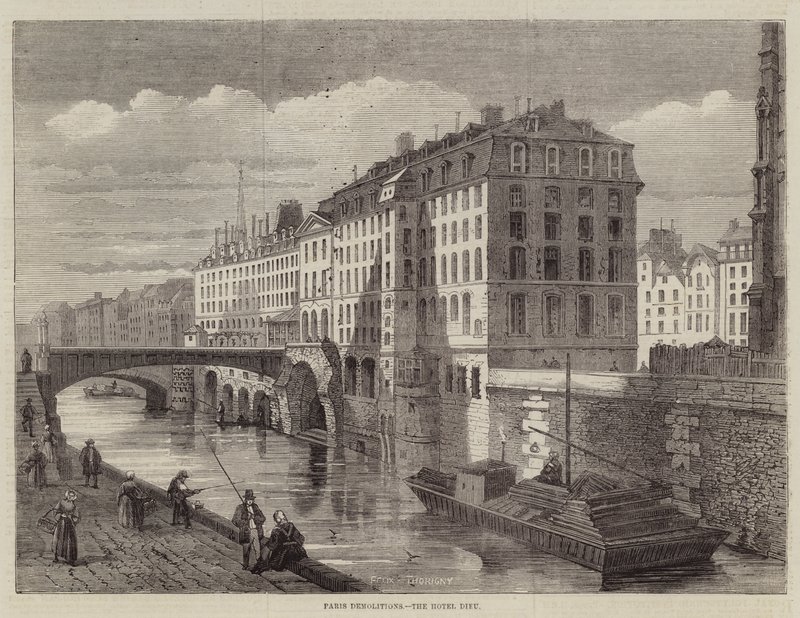 Paris Nedrivninger, Hotel Dieu af Felix Thorigny
