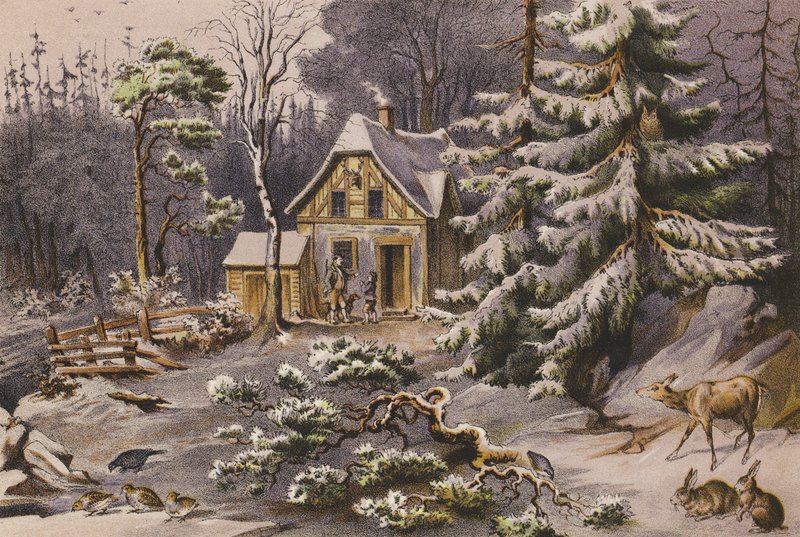 December (farvelitografi) af Ferdinand Karl Klimsch