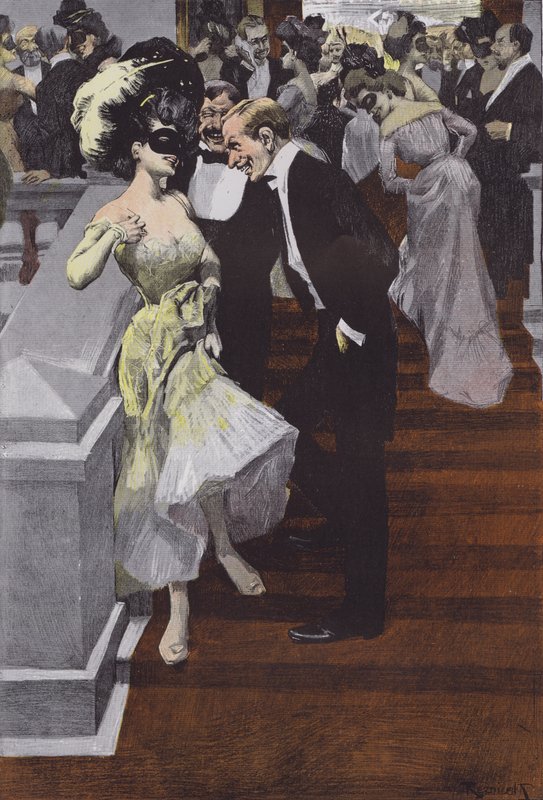 Bal Pare (farve litho) af Ferdinand von Reznicek