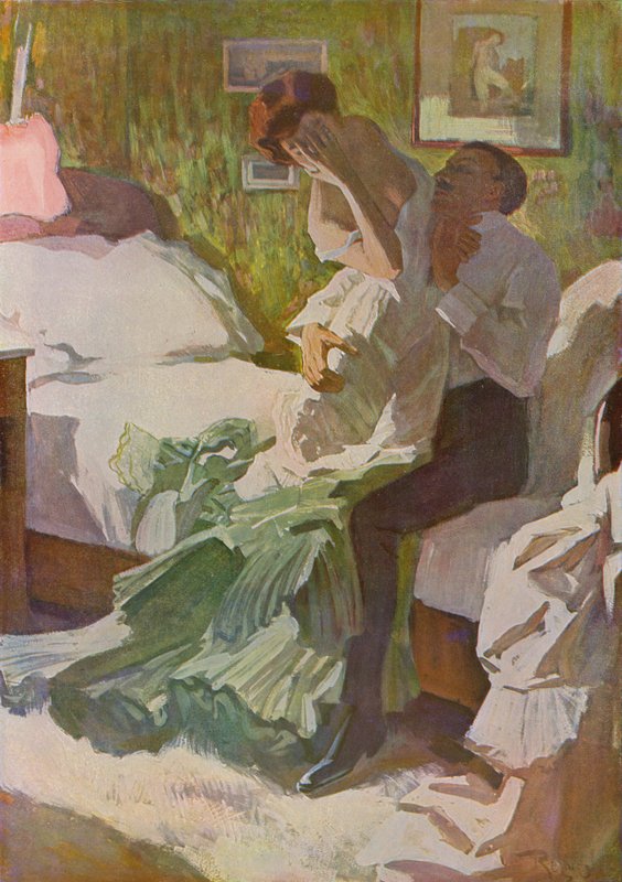 I karnevalets travlhed (farve litho) af Ferdinand von Reznicek