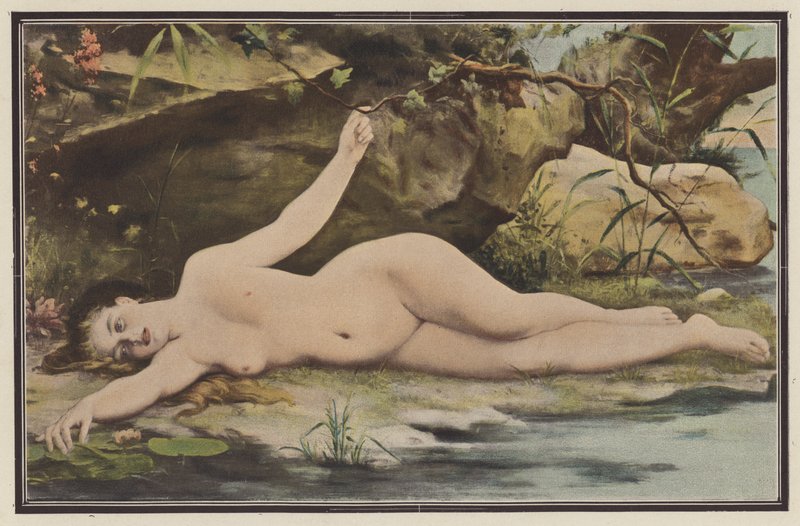 Tredive grader i skyggen (farve litho) af Fernand Lematte