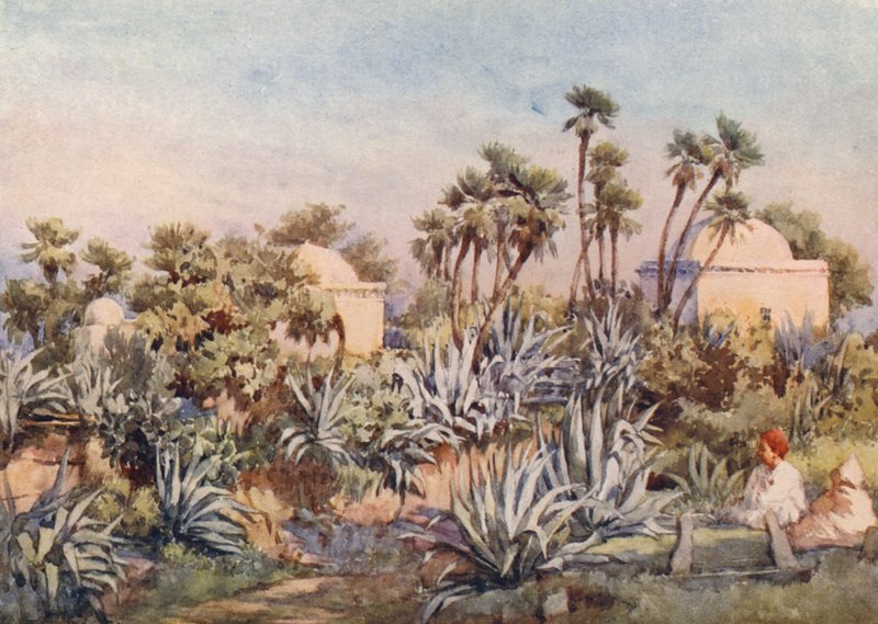 Koubba af Sidi Noumann, Bouzareah (farvelitografi) af Frances Nesbitt
