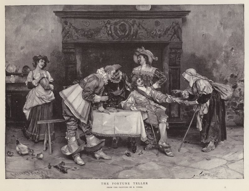 Spåkonen (litho) af Francesco Vinea