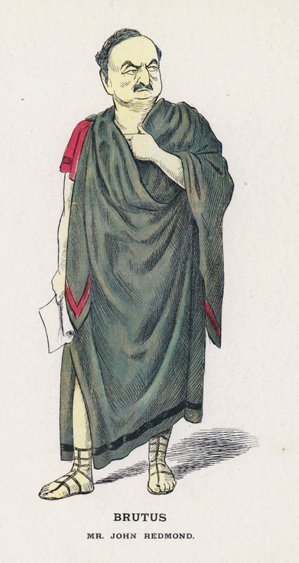 Brutus, Mr John Redmond (farve litho) af Francis Carruthers Gould