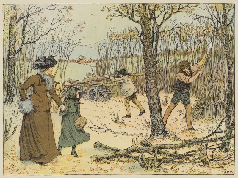 Træmand (farvelitografi) af Francis Donkin Bedford
