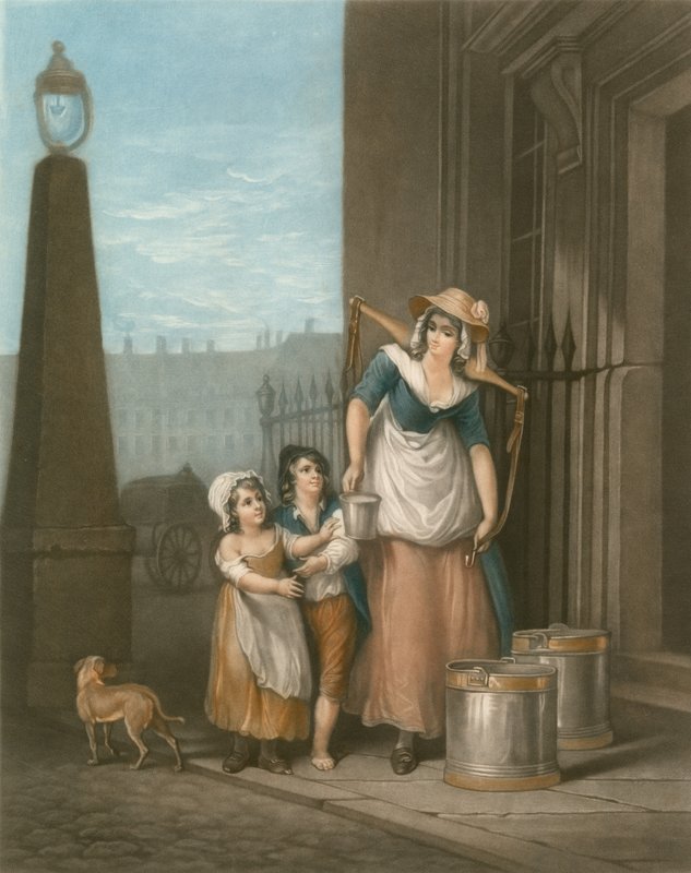 Mælk nedenunder, stuepiger af Francis Wheatley