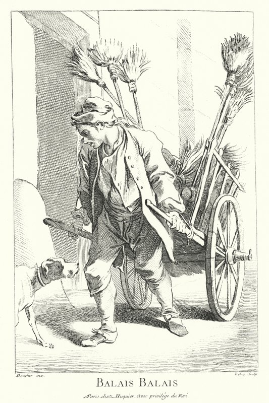 Kost sælger (gravering) af Francois (after) Boucher
