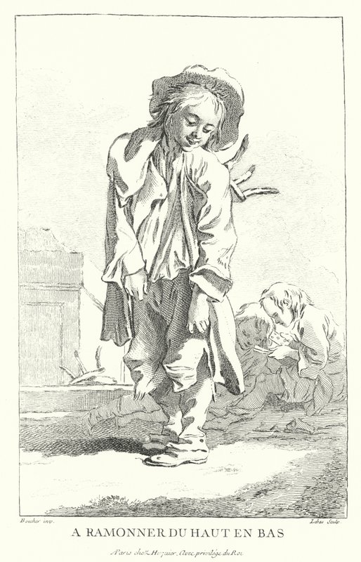 Skorstensfejer (gravering) af Francois (after) Boucher