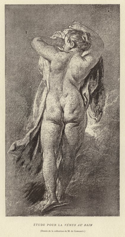 Studie for Venus i badet af Francois (after) Boucher