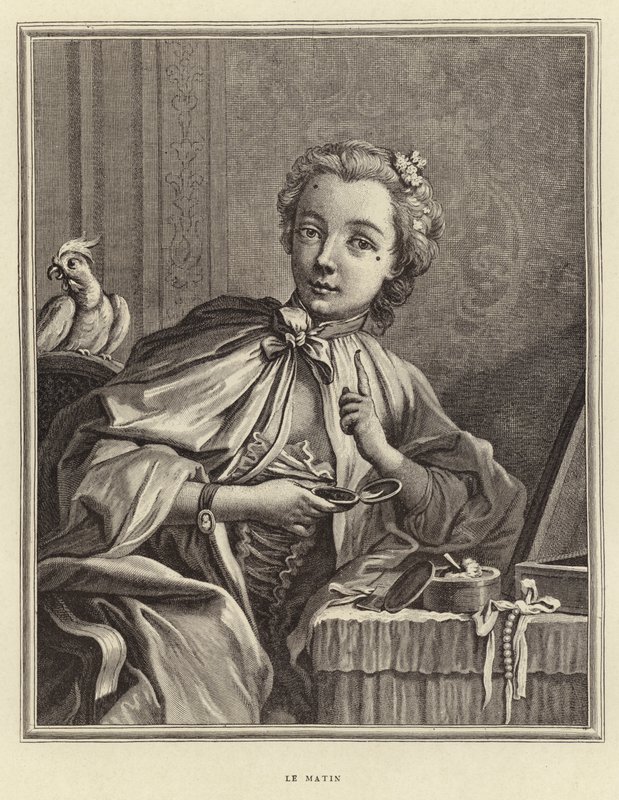 The Morning (gravering) af Francois (after) Boucher