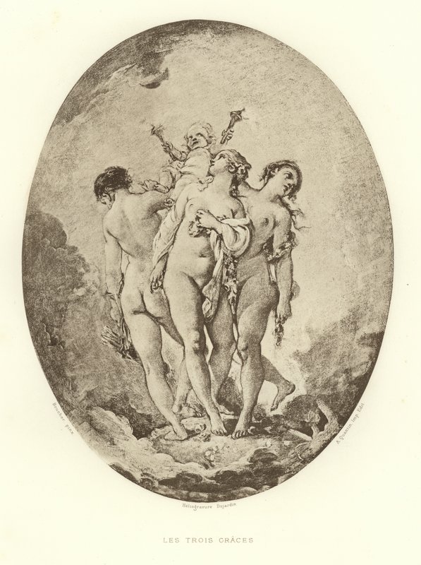 De tre nåder (gravering) af Francois (after) Boucher