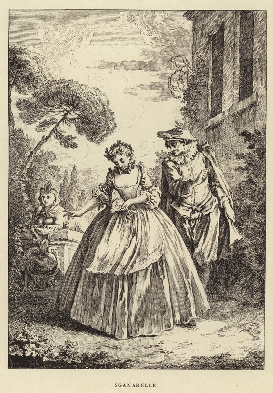 Sganarelle (gravering) af Francois (after) Boucher