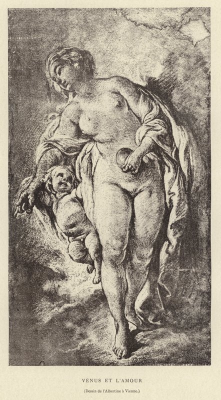 Venus og kærlighed af Francois (after) Boucher