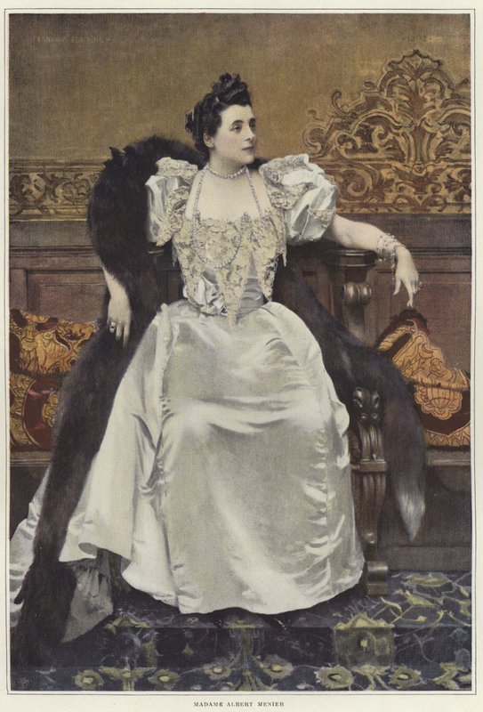 Portræt af Madame Mathilde Madeleine Menier af Francois Flameng